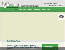 Tablet Screenshot of churchill-claims.com